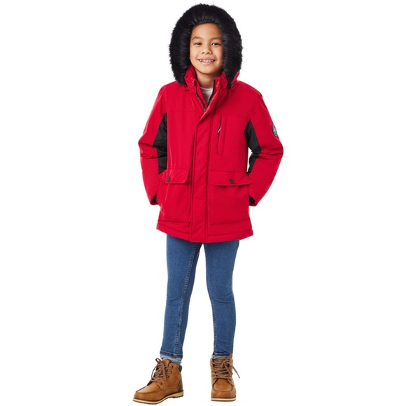 Kids Large 10/12 Parka Jacket Red New With Tags - Picture 3 of 7